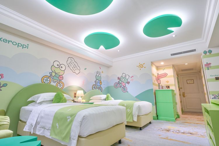 大眼蛙主題房充滿童趣。高雄漢來提供