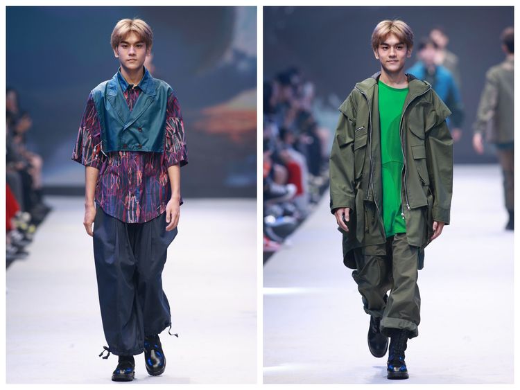 AcQUA源少年成員盧佾暘演繹2套服裝造型。品牌提供