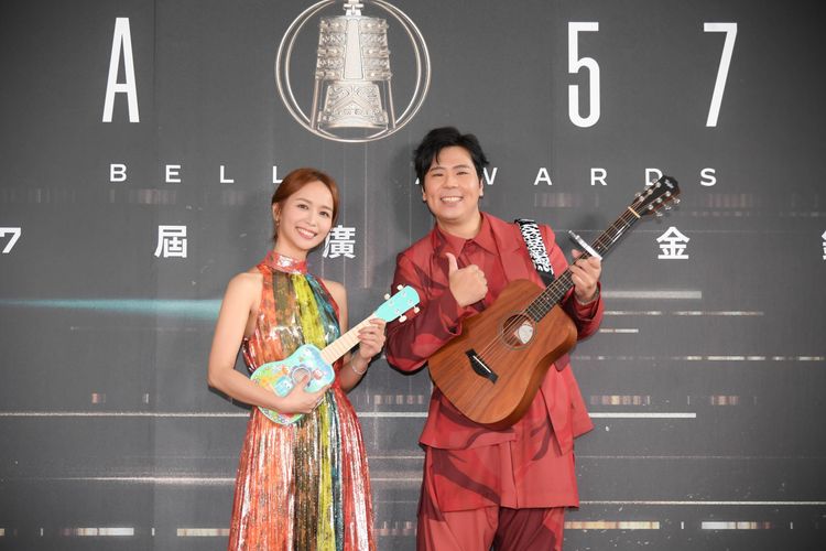 陳明珠（左）和邵大倫是廣播金鐘獎主持人。三立提供