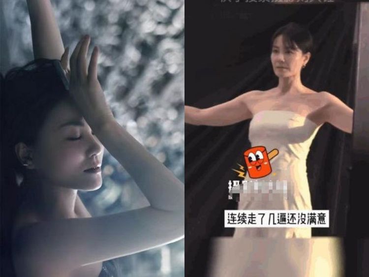 王菲與王家衛合作拍廣告，花絮片段曝光立刻登熱搜。翻攝自微博