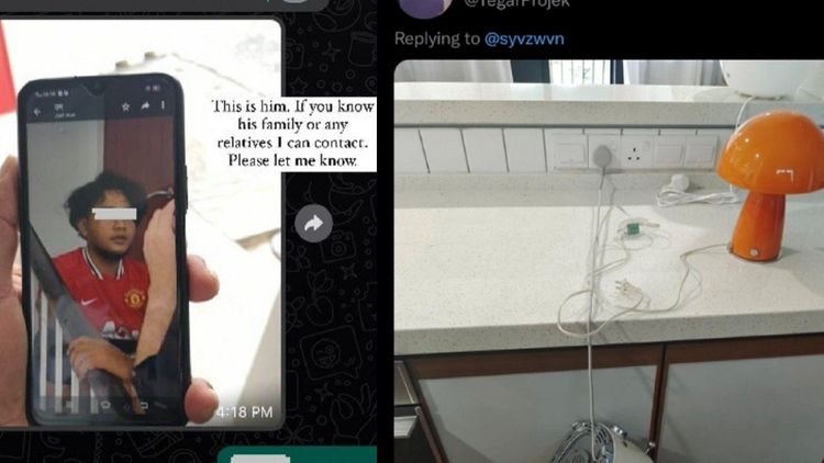 狂男（左）潛入時還直播。翻攝自Twitter