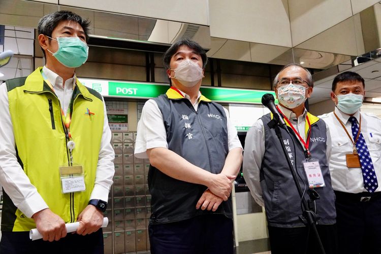 王必勝桃園機場視察。施昂強攝