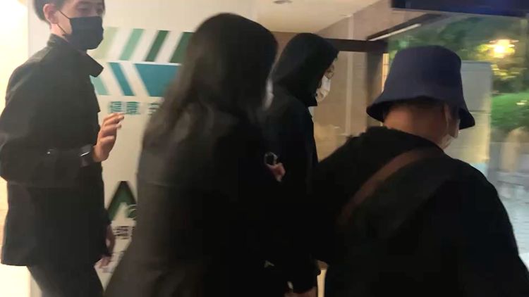 蔡女家屬抵達台灣。讀者提供