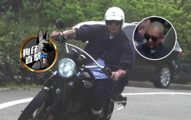 具俊曄15日現身基隆外木山公路，帥氣騎重機拍攝。特勤中心攝