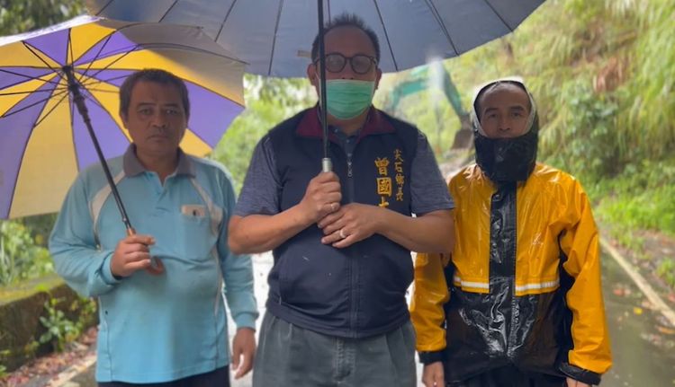 曾國大憂心，由於尖石鄉民都是以務農為生，希望在颱風期間，小農在運輸水果下山時，道路都能順暢。曾國大提供