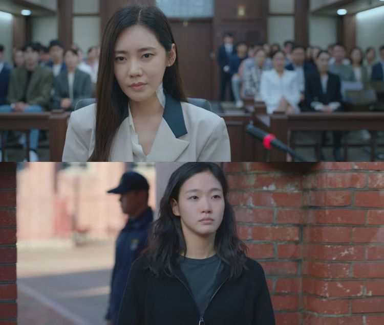 秋瓷炫（上圖）出庭坦承挪用公款都是自己的計劃，金高銀無罪遭到釋放。翻攝Netfllix