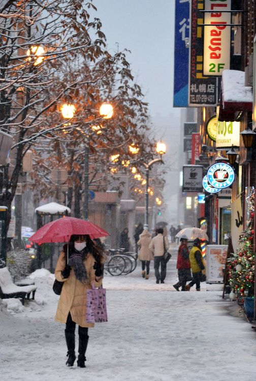 日本北海道街景資料照片。法新社
