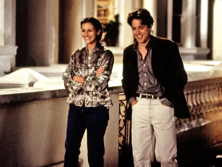 好萊塢一姊茱莉亞羅勃茲與英國小生休葛蘭搭擋演出《新娘百分百》，締造另一部愛情喜劇經典。