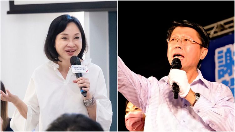 柯志恩與謝龍介代表國民黨參選高雄、台南市長選舉。柯志恩提供、謝龍介提供