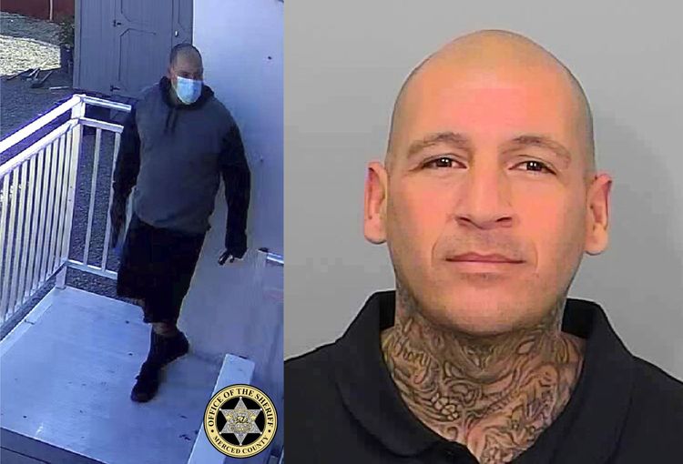 監視影像拍到薩加多曾出現在綁架現場(左)，他曾是受害人的員工。美聯社/警方公布