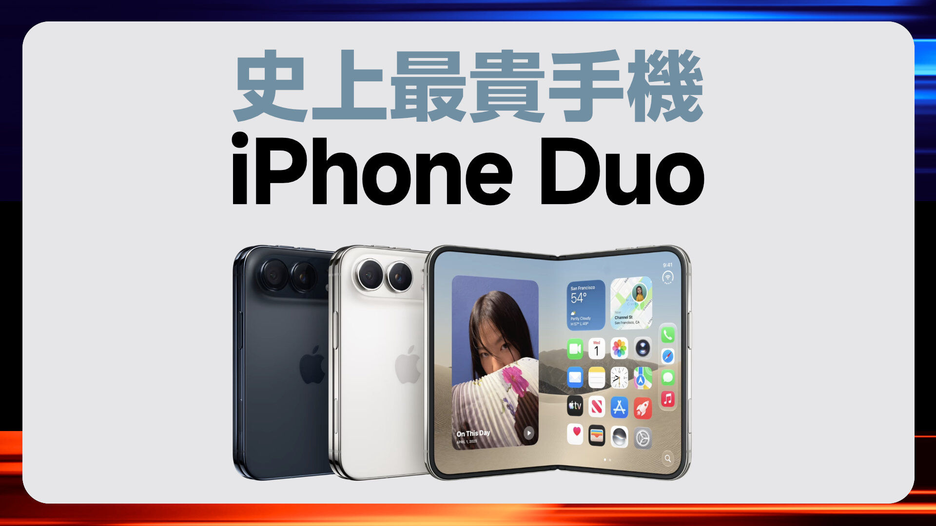 史上最貴摺疊手機iPhone Duo