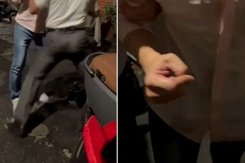 醉男在她機車旁嘔吐發酒瘋！　男子父親出現還嗆「不知道我是誰？」　