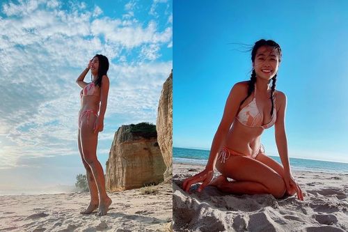 小嫻秀「陽光、沙灘、比基尼」　美胸長腿讓網讚翻：永遠的女神
