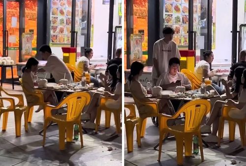 瘸腿弟坐輪椅!竟被朋友推去「3名長腿美女」這一桌 網讚:真心好兄弟