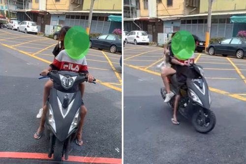 未成年違規騎機車！沒安全帽載「七辣」招搖過市　鍵盤柯南譏：工具人？