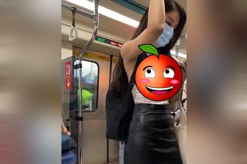 長髮辣妹「馬甲內衣」搭車讓人忘神 本尊被神出笑認「是我」!社群更猛