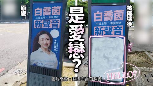 安捏母湯　高雄女議員參選人選舉看板「整身被挖走」