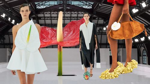 巴黎時裝周｜LOEWE讓女人身上長出火鶴花　低畫素瘋玩「視覺詐欺」術