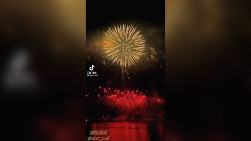 火樹銀花一朵朵在天空綻放 美麗的煙火表演超吸睛