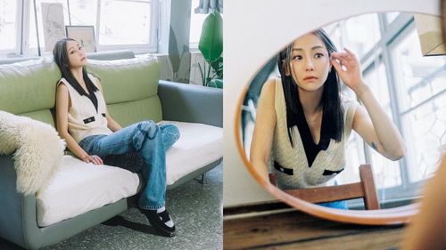 謝欣穎穿深V露得好率性　37歲輕熟女照樣愛做夢