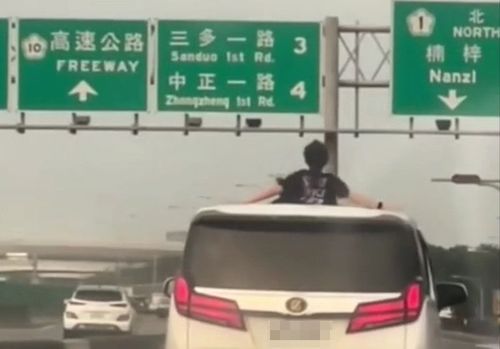 天窗探出2童這次在國道!張臂秒變電影《鐵達尼號》 警方要罰了