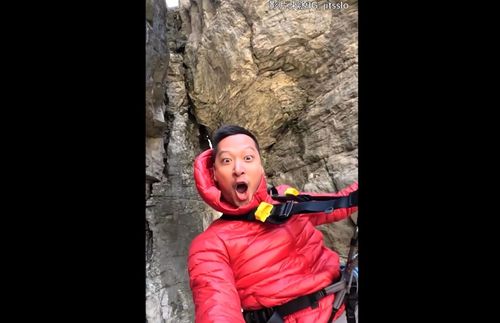 搞怪男挑戰極限運動表情超浮誇　光看就腿軟！你敢玩嗎？