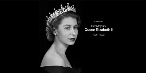 同聲哀悼　Apple官網紀念英國女王