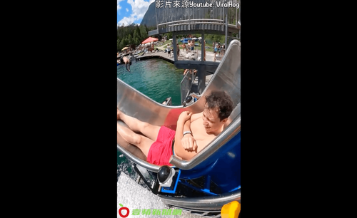 超狂水上樂園　人肉加農砲跟著水花一起沖天