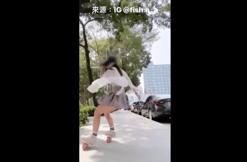 風一般的女子　跟著美眉街頭悠遊心都飛起來了