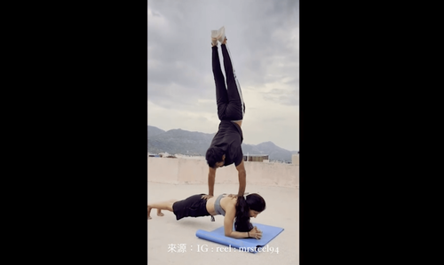超狂雙人瑜伽　烏鴉式在女友背上完美起飛　網憂「腰還好嗎」