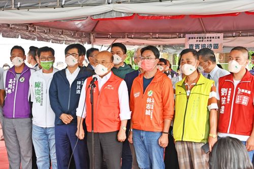 橋科動工被追問禁脫口罩 蘇貞昌:隨疫情做最妥適處理
