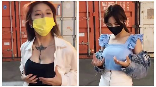 超性感「摸奶舞」正妹接力挑戰！　下一秒亮出車頭燈卻尷尬了