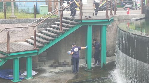 新莊中港大排清早冒火光 嚇!驚見男子全身著火成焦屍