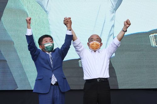 陳時中競總大會萬人盛況 陳建仁、蘇貞昌接力助陣