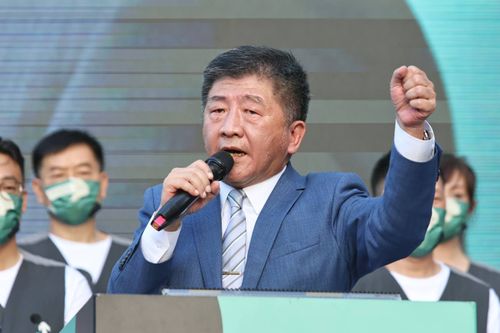 陳時中競總揮戰旗、轟藍白 高喊:正直誠信會戰勝誣衊抹黑