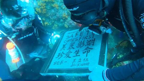 澎湖潛客失蹤百日尋人未果 慈父石碑題字「珍愛生命」深海伴長眠