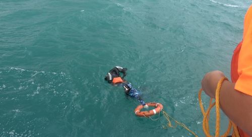 海警一解除急下水 墾丁潛客沒力了漂流近1小時幸獲救
