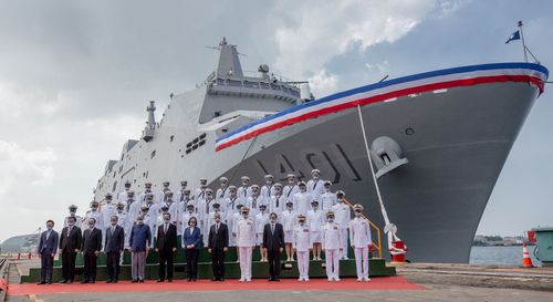 蔡英文主持玉山艦交艦 喊話繼續「國艦國造」讓國軍有最好裝備