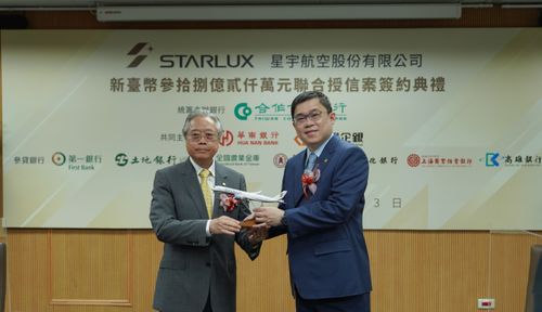 星宇航空首架自購A350-900聯貸簽約 總金額38.2億元超額認貸152%