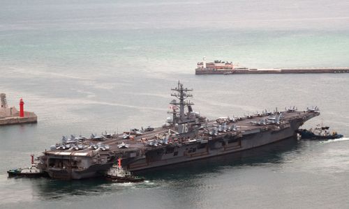 美軍航空母艦嚇阻北韓挑釁 雷根號再到南韓周邊巡航