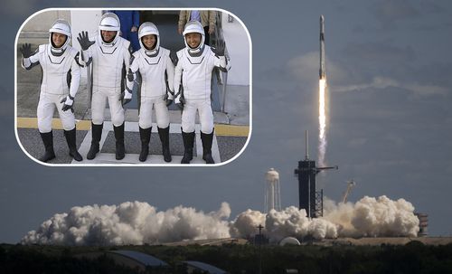Space X太空船載人升空 美俄日太空人同框