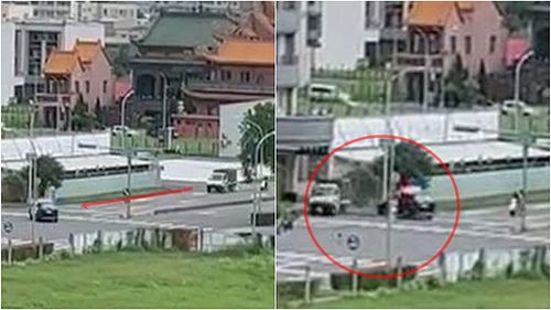 高雄瘋狂小貨車衝撞警車 警網包圍逆向攔劫逮人