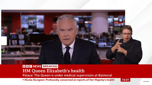 英國女王健康堪慮!BBC暫停常規節目 主播黑衣黑領帶播報新聞