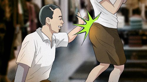 老婆閨密彎腰拖地引爆人夫色慾！他強摟狂摸胸臀　還辯：她主動抬腿配合我