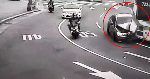 BMW男北市街頭連撞2騎士！逃逸再撞上公車　全因吸毒酒駕躲臨檢