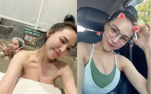 熊熊全脫了!泡湯雪白G奶現形 傲人北半球弧線超惹火