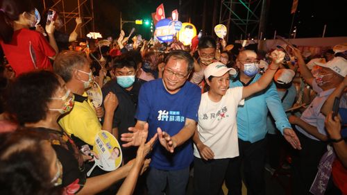 屏東選舉｜蘇清泉封街成立競選總部　朱立倫等藍營大咖力挺