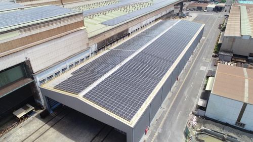 台船攜手台蝕履行用電大戶義務 一期發電量500KW、二期年底投入建置