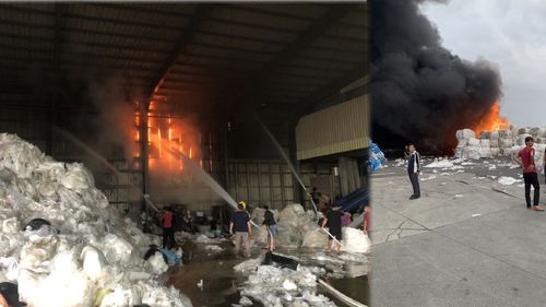 台南回收廠烈焰濃煙 7行政區空品壞了了!恐遭罰255萬元