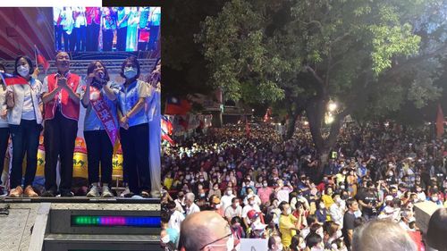 韓國瑜現身高雄站台 見旗海飆揚受感動「盼高雄再發生奇蹟」